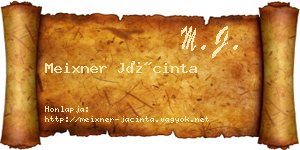 Meixner Jácinta névjegykártya